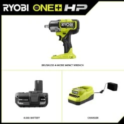 Ryobi ONE+ HP 18V Brushless Cordless 4-Mode 1/2 In. Impact Wrench Kit W/ 4.0 Ah HIGH PERFORMANCE Lithium-Ion Battery & Charger -RYOBI TOOLS SALE ryobi impact wrenches p262k1 de 1000