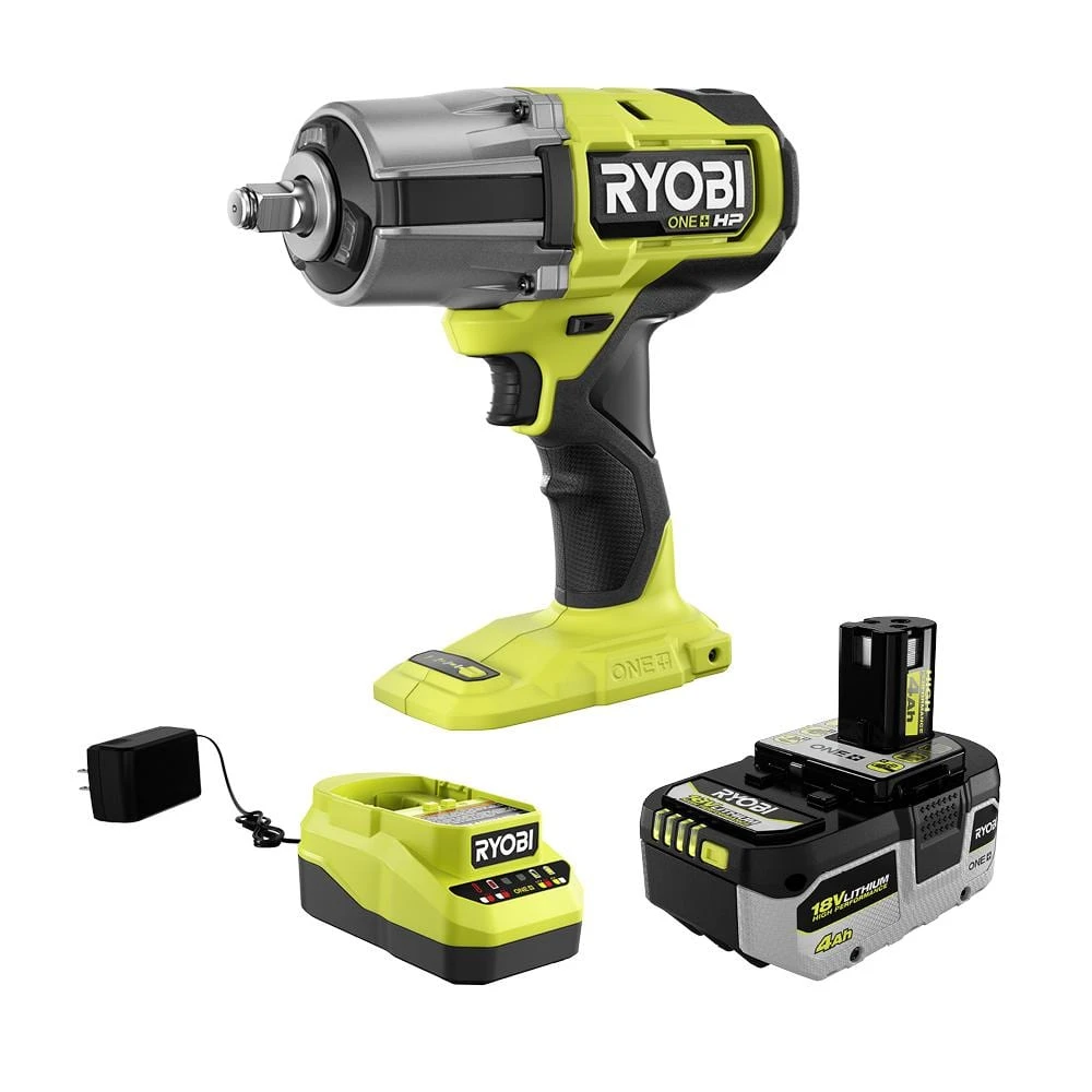 Ryobi ONE+ 18V Brushless Cordless 4-Mode 1/2 In. High Torque Impact Wrench Kit With 4.0 Battery And Charger 1 Ryobi ONE+ 18V Brushless Cordless 4-Mode 1/2 In. High Torque Impact Wrench Kit With 4.0 Battery And Charger