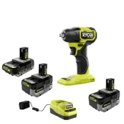 Ryobi ONE+ 18V HIGH PERFORMANCE Kit W/ (2) 4.0 Ah Batteries, 2.0 Ah Battery, Charger, & ONE+ HP Brushless Impact Wrench