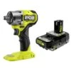 Ryobi ONE+ HP 18V Brushless Cordless Compact 1/2 In 4 Mode Impact Wrench With ONE+ 18V 2.0 Ah HIGH PERFORMANCE Battery