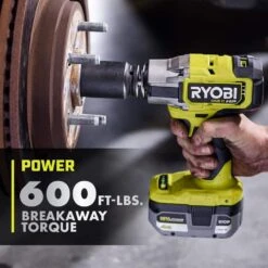Ryobi ONE+ 18V Lithium-Ion 4.0 Ah Battery, 2.0 Ah Battery, And Charger Kit & ONE+ HP 18V Brushless 1/2 In. Impact Wrench -RYOBI TOOLS SALE ryobi impact wrenches psk108sb p262 1d 1000