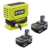 Ryobi ONE+ 18V Cordless High Pressure Inflator With ONE+ 18V Lithium-Ion 4.0 Ah Battery (2-Pack)