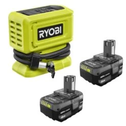 Ryobi ONE+ 18V Cordless High Pressure Inflator With ONE+ 18V Lithium-Ion 4.0 Ah Battery (2-Pack) -RYOBI TOOLS SALE ryobi inflators pcl001b pbp2005 d4 1000