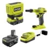 Ryobi ONE+ 18V Cordless High Pressure Inflator With High Volume Inflator, 4.0 And 2.0 Ah Batteries, And Charger