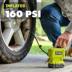 Ryobi ONE+ 18V Cordless High Pressure Inflator With High Volume Inflator, 4.0 And 2.0 Ah Batteries, And Charger 18 Ryobi ONE+ 18V Cordless High Pressure Inflator With High Volume Inflator, 4.0 And 2.0 Ah Batteries, And Charger -RYOBI TOOLS SALE ryobi inflators pcl001b psk106sb pcl016b 66 1000