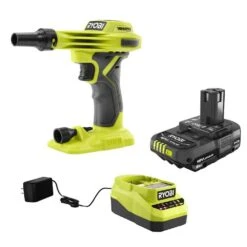 Ryobi ONE+ 18V Cordless High Volume Inflator With ONE+ 18V 2.0 Ah Compact Battery And Charger