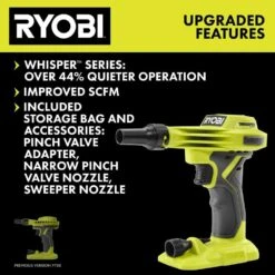 Ryobi ONE+ 18V High Volume Inflator Kit With 2.0Ah Battery And Charger -RYOBI TOOLS SALE ryobi inflators pcl016k1 fa 1000