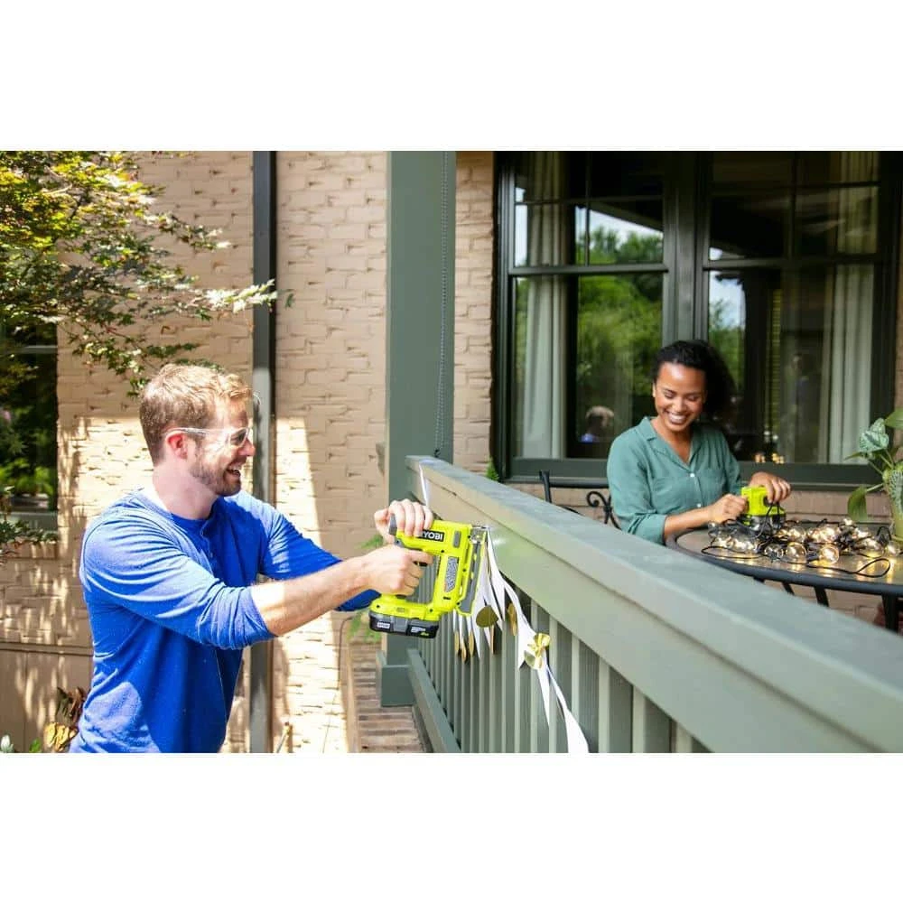 Ryobi ONE+ 18V Cordless Dual Function Inflator/Deflator With Compression Drive Cordless 3/8 In. Crown Stapler (Tools Only) 5 Ryobi ONE+ 18V Cordless Dual Function Inflator/Deflator With Compression Drive Cordless 3/8 In. Crown Stapler (Tools Only) - Image 5