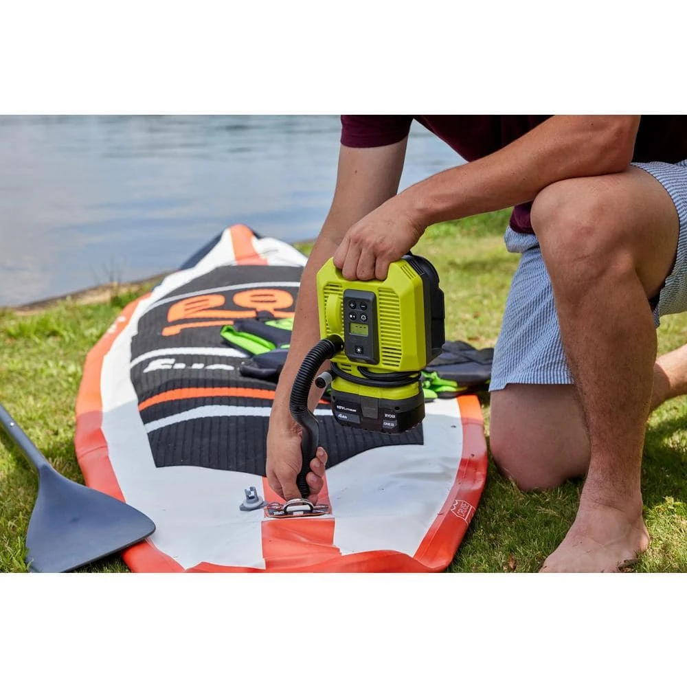 Ryobi ONE+ 18V Cordless Dual Function Inflator/Deflator With Compression Drive Cordless 3/8 In. Crown Stapler (Tools Only) 4 Ryobi ONE+ 18V Cordless Dual Function Inflator/Deflator With Compression Drive Cordless 3/8 In. Crown Stapler (Tools Only) - Image 4