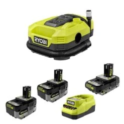 Ryobi ONE+ 18V HIGH PERFORMANCE Kit W/ (2) 4.0 Ah Batteries, 2.0 Ah Battery, Charger, & ONE+ 18V Cordless Inflator