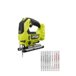 Ryobi ONE+ HP 18V Brushless Cordless Jig Saw (Tool Only) With All Purpose Jig Saw Blade Set (10-Piece)