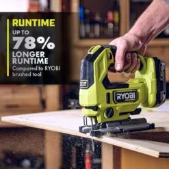 Ryobi ONE+ HP 18V Brushless Cordless Jig Saw (Tool Only) With All Purpose Jig Saw Blade Set (10-Piece) -RYOBI TOOLS SALE ryobi jigsaws pbljs01b a14ak101 a0 1000