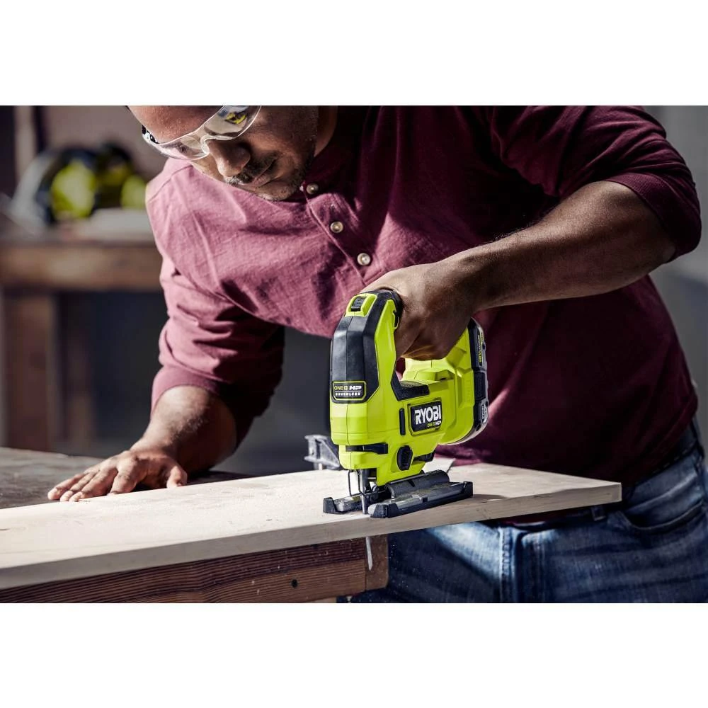 Ryobi ONE+ HP 18V Brushless Cordless Jig Saw With 4.0 Ah Lithium-Ion HIGH PERFORMANCE Battery 10 Ryobi ONE+ HP 18V Brushless Cordless Jig Saw With 4.0 Ah Lithium-Ion HIGH PERFORMANCE Battery - Image 10