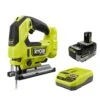 Ryobi ONE+ HP 18V 6.0 Ah Lithium-Ion HIGH PERFORMANCE Battery And Charger Kit With ONE+ HP 18V Brushless Jig Saw
