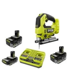 Ryobi ONE+ 18V HIGH PERFORMANCE Kit W/ (2) 4.0 Ah Batteries, 2.0 Ah Battery, 2-Port Charger, & ONE+ HP Brushless Jig Saw