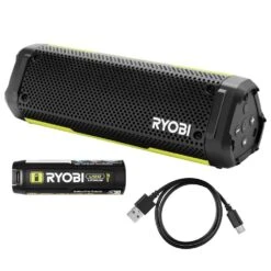 Ryobi USB Lithium Cordless Bluetooth Charging Speaker Kit With 2.0 Ah Battery And Charging Cable