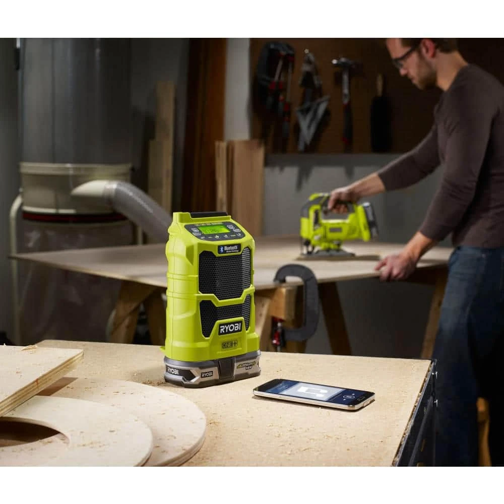 Ryobi ONE+ 18V Cordless Compact Radio With Bluetooth Wireless Technology (Tool Only) 7 Ryobi ONE+ 18V Cordless Compact Radio With Bluetooth Wireless Technology (Tool Only) - Image 7