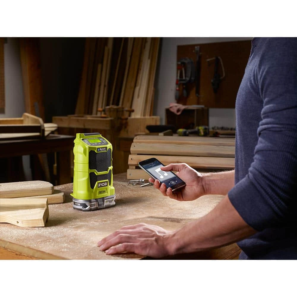 Ryobi ONE+ 18V Cordless Compact Radio With Bluetooth Wireless Technology (Tool Only) 6 Ryobi ONE+ 18V Cordless Compact Radio With Bluetooth Wireless Technology (Tool Only) - Image 6