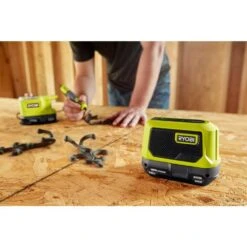 Ryobi ONE+ 18V Cordless Compact Bluetooth Speaker (Tool Only) -RYOBI TOOLS SALE ryobi jobsite audio pad02b 4f 1000