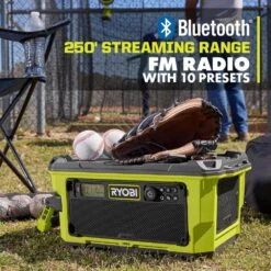 Ryobi ONE+ 18V Hybrid VERSE LINK Stereo (Tool Only) -RYOBI TOOLS SALE ryobi jobsite audio pcl601b 1d 1000