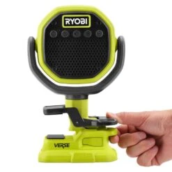 Ryobi ONE+ 18V Cordless VERSE Clamp Speaker Kit With 1.5 Ah Battery And Charger -RYOBI TOOLS SALE ryobi jobsite audio pcl615k1 44 1000