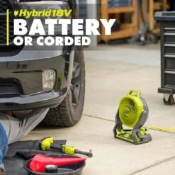 Ryobi ONE+ 18V Cordless Hybrid WHISPER SERIES 7-1/2 In. Fan With 2.0 Ah Battery And Charger Kit -RYOBI TOOLS SALE ryobi jobsite fans pcl811b psk005 a0 1000