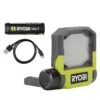 Ryobi USB Lithium Cordless Pivoting LED 3-Mode Flip Light Kit With 2.0 Ah Battery And Charging Cable