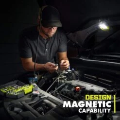 Ryobi USB Lithium Flip Light Kit With USB Lithium 2.0Ah Rechargable Battery -RYOBI TOOLS SALE ryobi jobsite lighting fvl52k fvb02 1d 1000