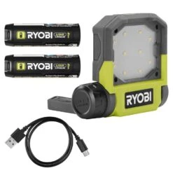 Ryobi USB Lithium Flip Light Kit With USB Lithium 2.0Ah Rechargable Battery