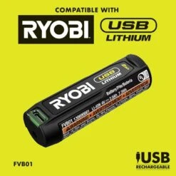 Ryobi USB Lithium Flip Light Kit With USB Lithium 2.0Ah Rechargable Battery -RYOBI TOOLS SALE ryobi jobsite lighting fvl52k fvb02 fa 1000