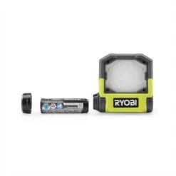 Ryobi 500 Lumens LED USB Lithium Pivoting Flip Light Kit With 2.0 Ah Battery, Charging Cable, & 3.0 Ah Battery (2-Pack) -RYOBI TOOLS SALE ryobi jobsite lighting fvl52k fvb203 1f 1000