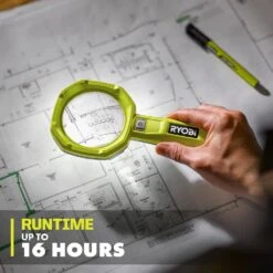 Ryobi USB Lithium Cordless 200 Lumens Magnifying Light Kit With 2.0 Ah Battery And USB Charging Cable -RYOBI TOOLS SALE ryobi jobsite lighting fvl55k a0 1000
