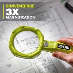 Ryobi USB Lithium 200 Lumens Magnifying Light Kit With 2.0 Ah Battery & USB Charging Cable W/ Extra USB Lithium 2.0 Ah Battery -RYOBI TOOLS SALE ryobi jobsite lighting fvl55k fvb02 1d 1000