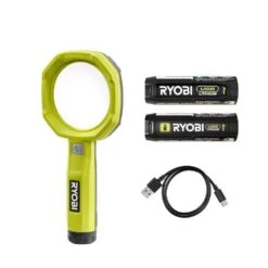 Ryobi USB Lithium 200 Lumens Magnifying Light Kit With 2.0 Ah Battery & USB Charging Cable W/ Extra USB Lithium 2.0 Ah Battery