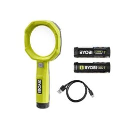 Ryobi USB Lithium 200 Lumens Magnifying Light Kit W/ 2.0 Ah Battery, Charging Cable, & USB Lithium 3.0 Ah Battery