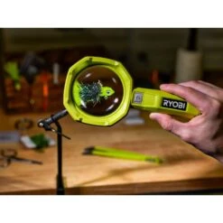 Ryobi USB Lithium 200 Lumens Magnifying Light Kit W/ 2.0 Ah Battery, Charging Cable, & USB Lithium 3.0 Ah Battery -RYOBI TOOLS SALE ryobi jobsite lighting fvl55k fvb03 fa 1000
