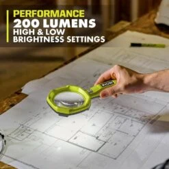Ryobi USB Lithium 200 Lumens Magnifying Light Kit W/ 2.0 Ah Battery, Charging Cable, & USB Lithium 3.0 Ah Batteries (2-Pack) -RYOBI TOOLS SALE ryobi jobsite lighting fvl55k fvb203 66 1000
