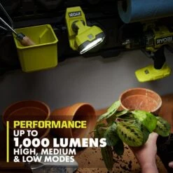 Ryobi USB Lithium Magnetic Clamp Light Kit W/ 2.0 Ah Battery, Charging Cable, & USB Lithium 2.0 Ah Rechargeable Battery -RYOBI TOOLS SALE ryobi jobsite lighting fvl57k fvb02 a0 1000