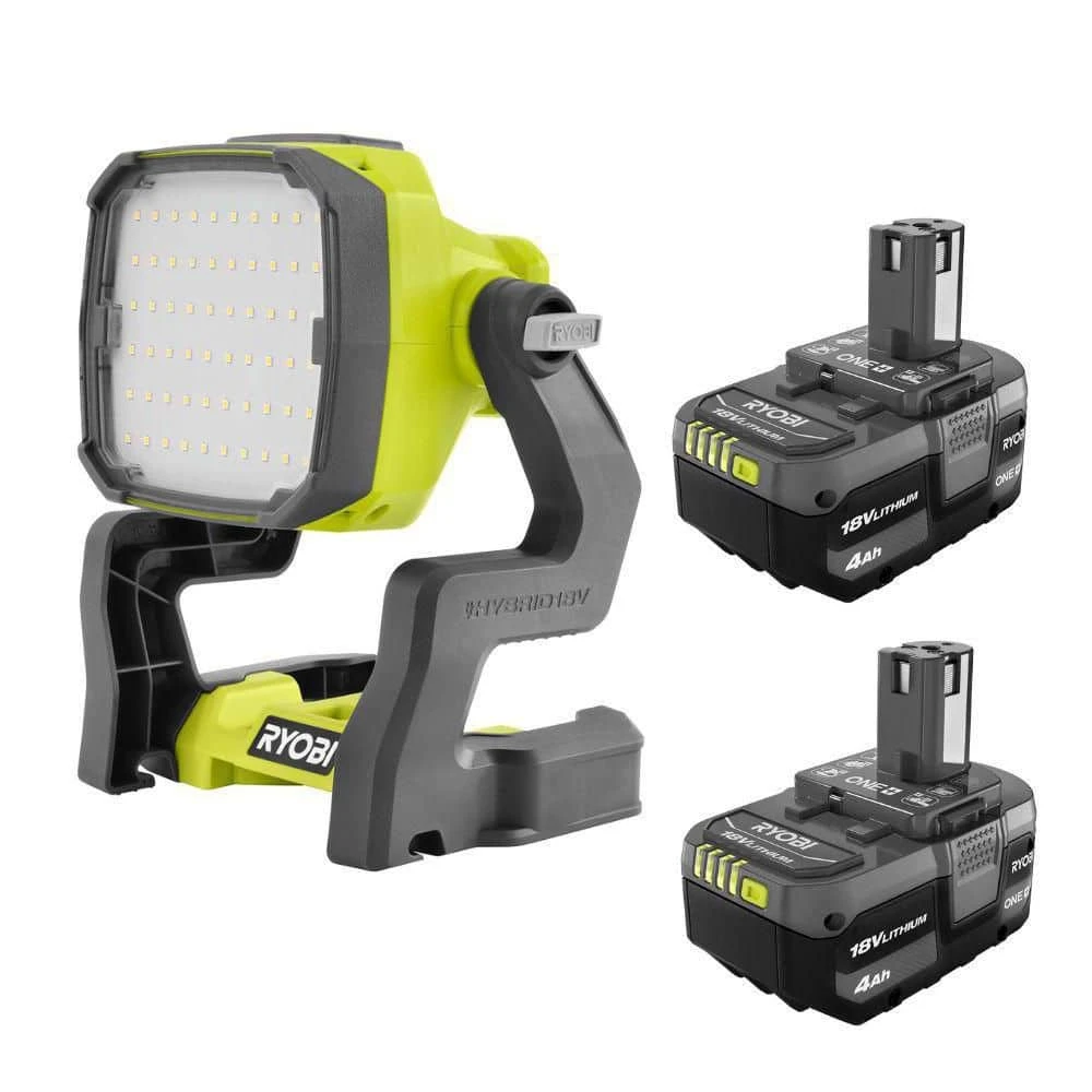 Ryobi ONE+ 18V Lithium-Ion 4.0 Ah Battery (2-Pack) With FREE 18V ONE+ Cordless Work Light 1 Ryobi ONE+ 18V Lithium-Ion 4.0 Ah Battery (2-Pack) With FREE 18V ONE+ Cordless Work Light
