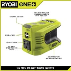 Ryobi ONE+ 18V Cordless 3-Tool Storm Combo Kit With Radio, Area Light, Power Inverter, 2.0 Ah Battery, And Charger -RYOBI TOOLS SALE ryobi jobsite lighting pcl1307k1 1d 1000