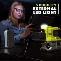 Ryobi ONE+ 18V Cordless 3-Tool Storm Combo Kit With Radio, Area Light, Power Inverter, 2.0 Ah Battery, And Charger -RYOBI TOOLS SALE ryobi jobsite lighting pcl1307k1 4f 1000
