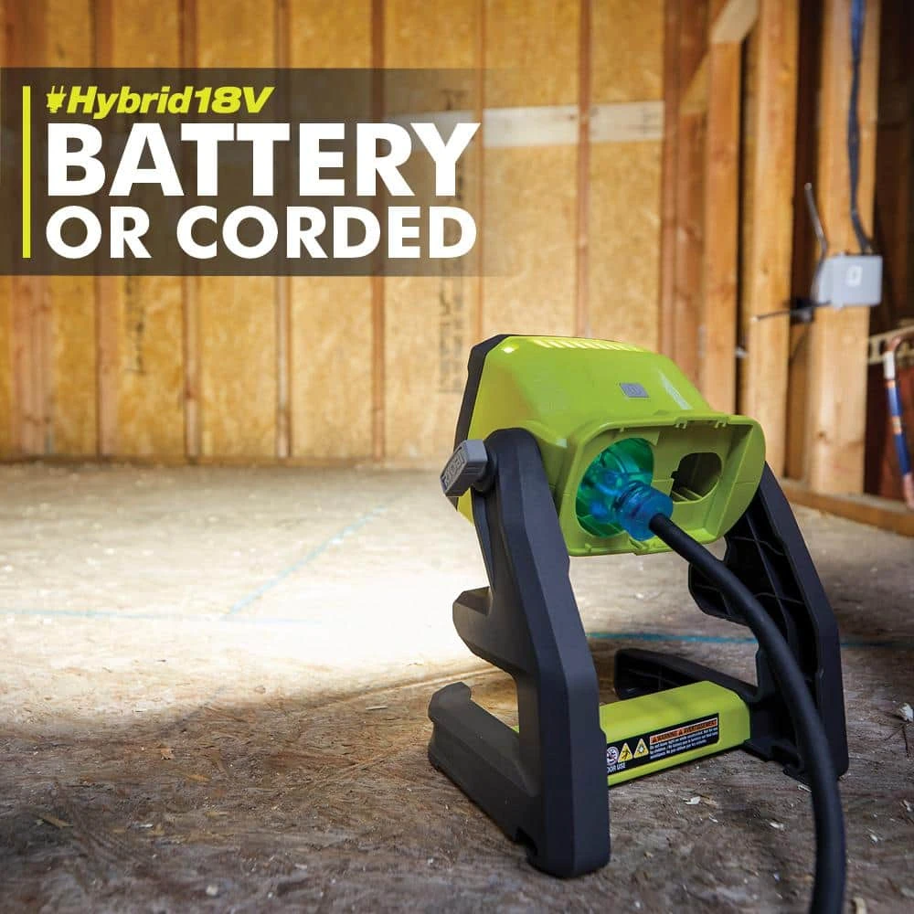 Ryobi ONE+ 18V Cordless Hybrid LED Flood Light (Tool Only) 4 Ryobi ONE+ 18V Cordless Hybrid LED Flood Light (Tool Only) - Image 4