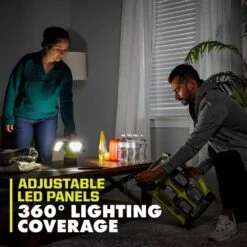 Ryobi ONE+ 18V Cordless 360° Light With ONE+ 18V 2.0 Ah Lithium-Ion Battery -RYOBI TOOLS SALE ryobi jobsite lighting pcl632b pbp006 66 1000