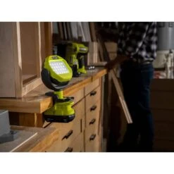 Ryobi ONE+ 18V Cordless LED Clamp Light (Tool Only) -RYOBI TOOLS SALE ryobi jobsite lighting pcl663b 4f 1000