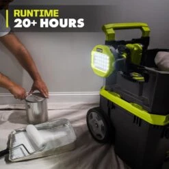 Ryobi ONE+ 18V Cordless LED Clamp Light Kit With 1.5 Ah Battery And Charger -RYOBI TOOLS SALE ryobi jobsite lighting pcl663k1n 1d 1000