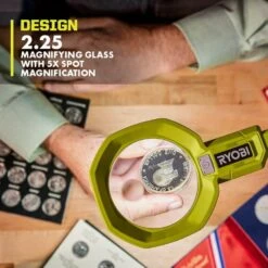 Ryobi ONE+ 18V Cordless LED Magnifying Clamp Light Kit With 1.5 Ah Battery And Charger -RYOBI TOOLS SALE ryobi jobsite lighting pcl664k1n 40 1000