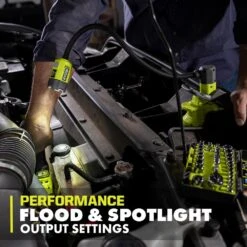 Ryobi ONE+ 18V Cordless Flexible LED Clamp Light Kit With 1.5 Ah Battery And Charger -RYOBI TOOLS SALE ryobi jobsite lighting pcl665k1n a0 1000