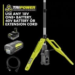 Ryobi Hybrid Tri-Power Tripod Light (Tool Only) -RYOBI TOOLS SALE ryobi jobsite lighting pcl691b 4f 1000