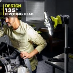 Ryobi Hybrid Tri-Power Tripod Light (Tool Only) -RYOBI TOOLS SALE ryobi jobsite lighting pcl691b 66 1000