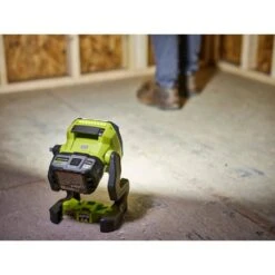 Ryobi ONE+ 18V Lithium-Ion 4.0 Ah Compact Battery (2-Pack) And Charger Kit With ONE+ Hybrid LED Work Light -RYOBI TOOLS SALE ryobi jobsite lighting psk006 pcl633b 76 1000
